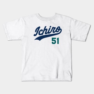 Ichiro 51, Seattle Baseball design Kids T-Shirt